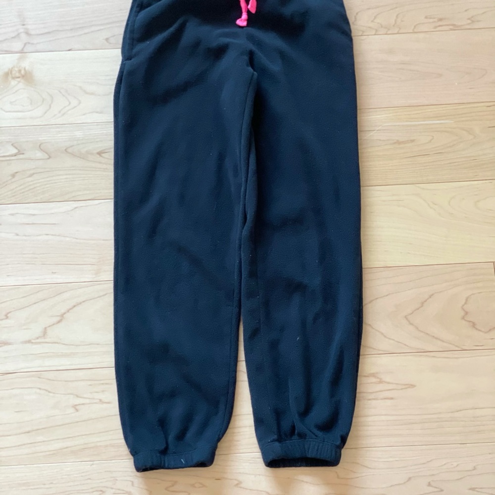Girls black soft joggers.